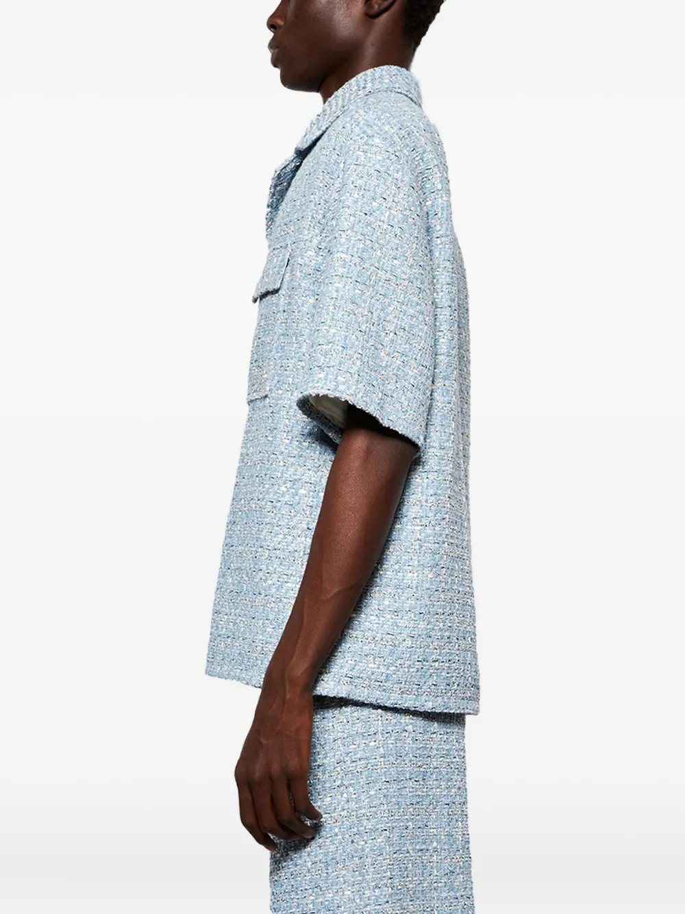 AMIRI tweed shirt Blauw