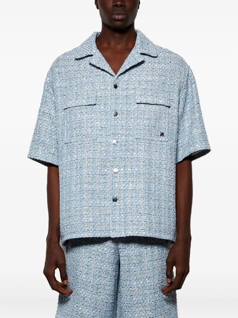 AMIRI tweed shirt Blauw