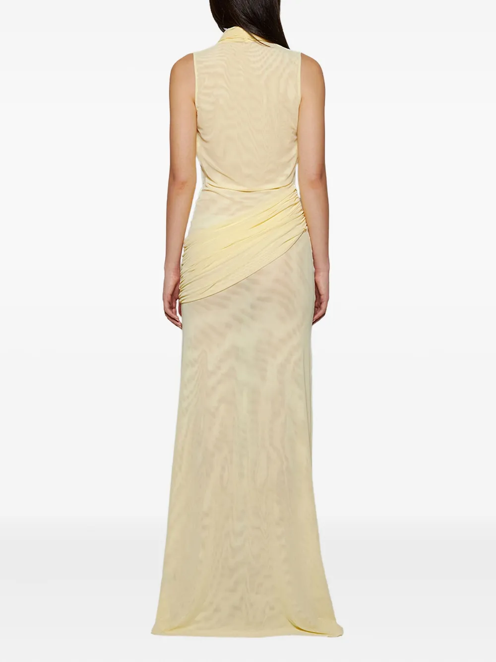 David Koma cowl-neck draped gown Geel