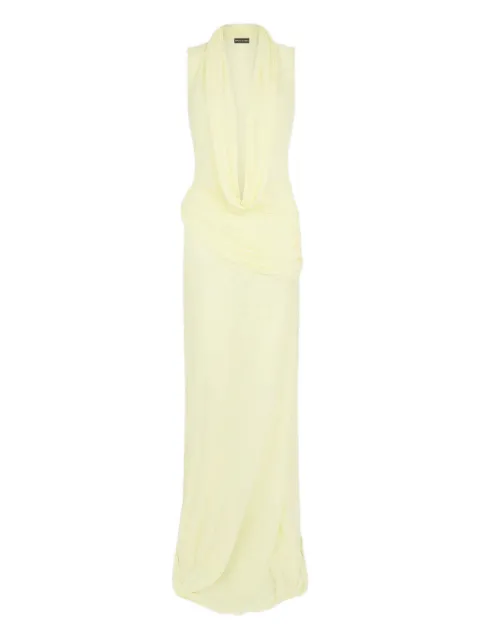 David Koma cowl-neck draped gown