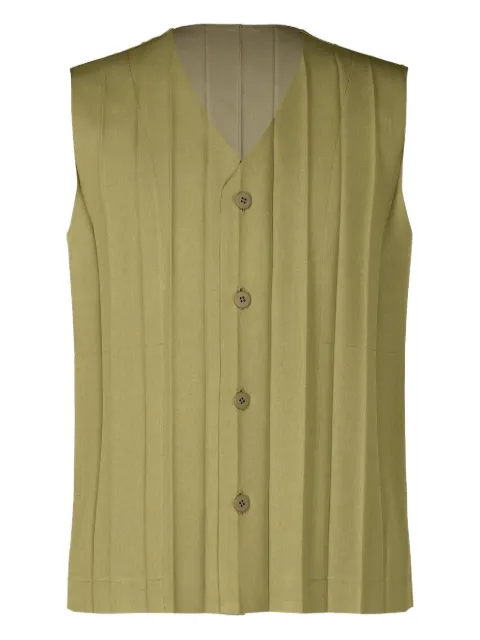 Homme Plissé Issey Miyake pleated button-front vest
