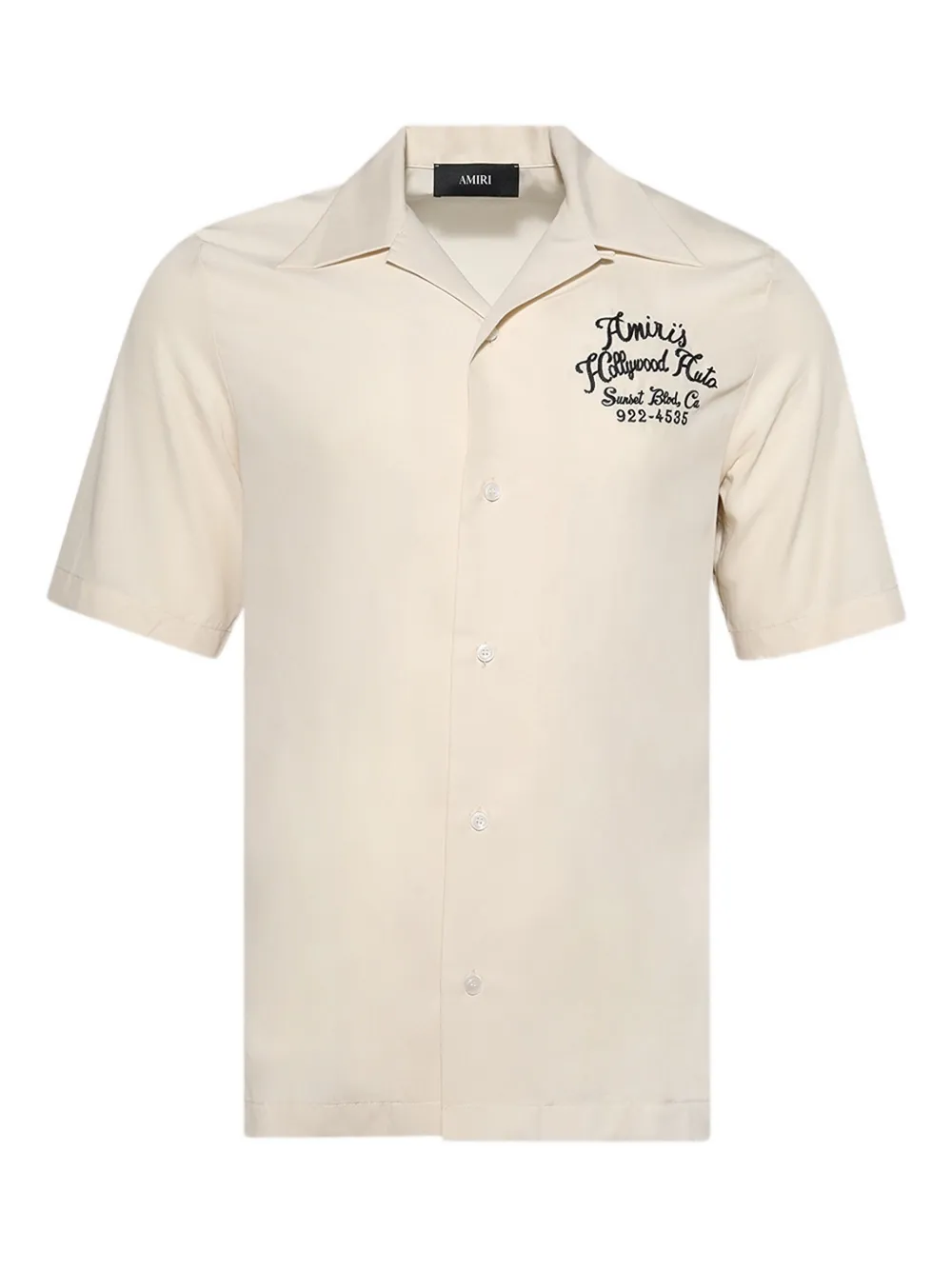 AMIRI logo-detail bowling shirt | Neutrals | Image 1