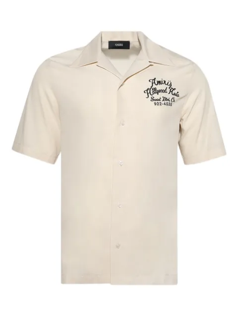 AMIRI logo-detail bowling shirt