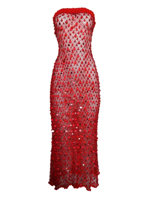 Roberta Einer sequin-embellished midi dress