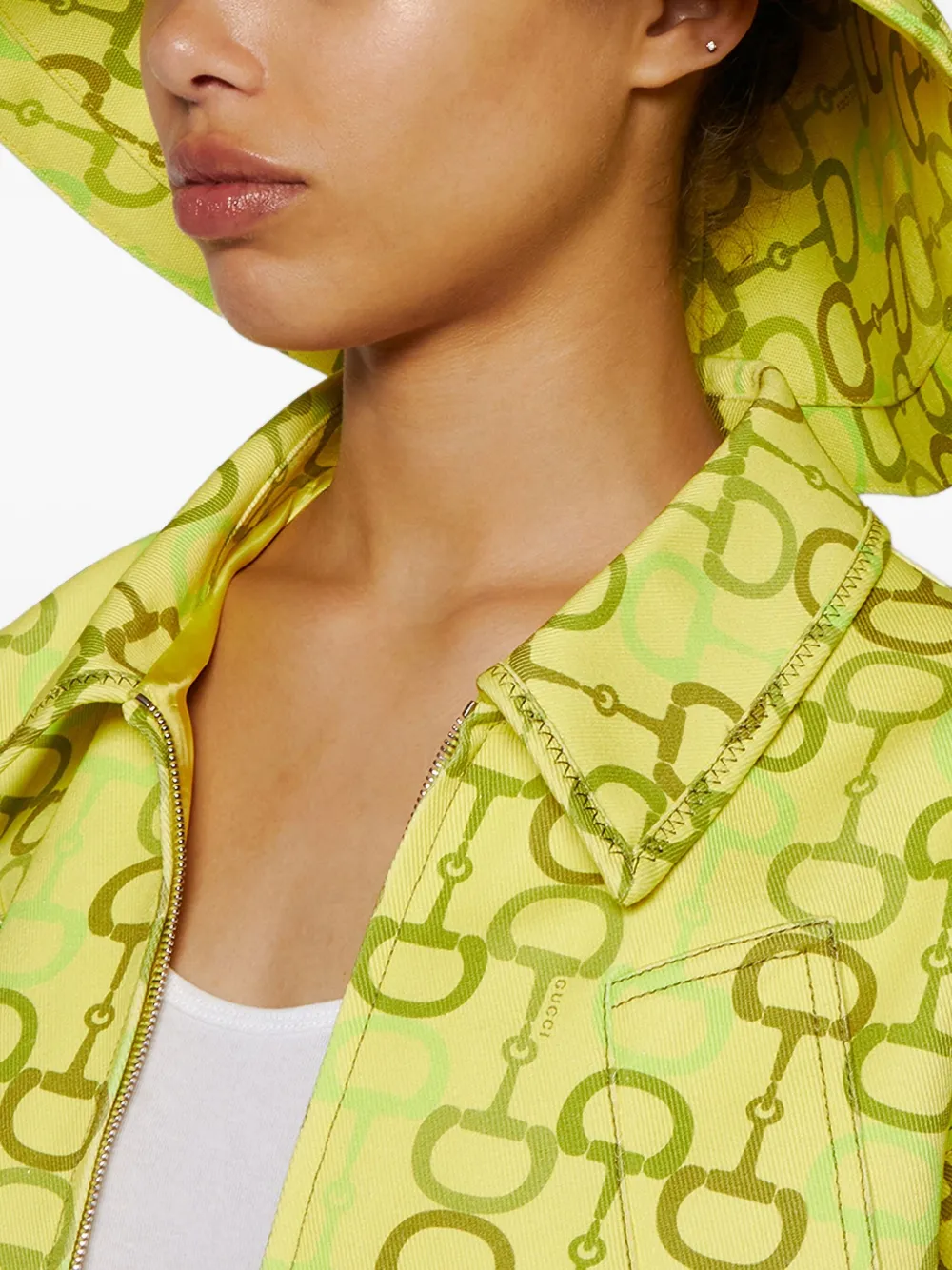 Gucci Vissershoed met Horsebit-print Groen