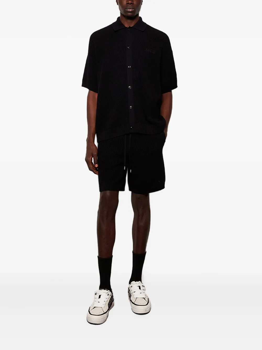 AMIRI crochet-mesh shorts Zwart
