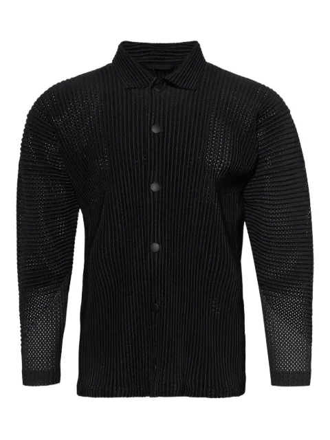 Homme Plissé Issey Miyake جاكيت بكسرات وتصميم قميص