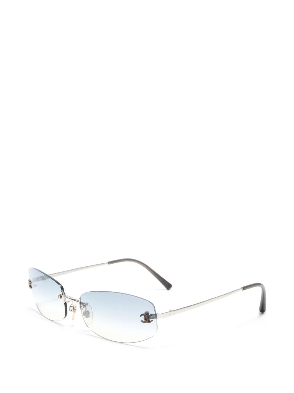 CHANEL Pre-Owned 2000s rimless sunglasses - Zilver