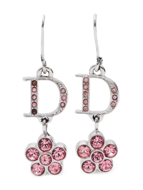 Christian Dior Pre-Owned 2000s flower drop earrings