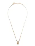 Christian Dior Pre-Owned 1990s CD logo rhinestone necklace - Gold