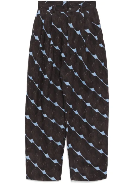 JNBY pattern-printed tapered trousers