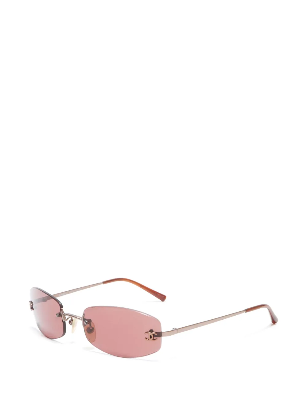 CHANEL Pre-Owned 2000s rimless sunglasses - Zilver