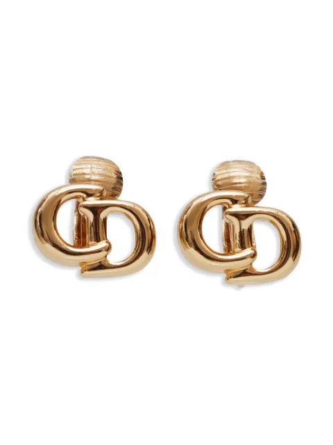 Christian Dior Pre-Owned Orecchini a clip con logo CD anni 2000