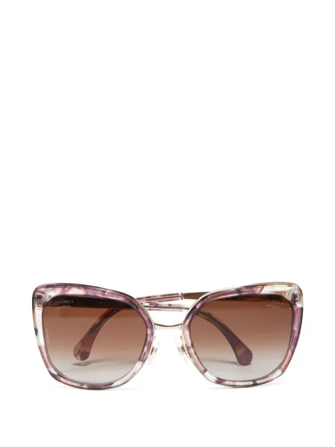 CHANEL Pre-Owned lentes de sol con armazón estilo mariposa 2000