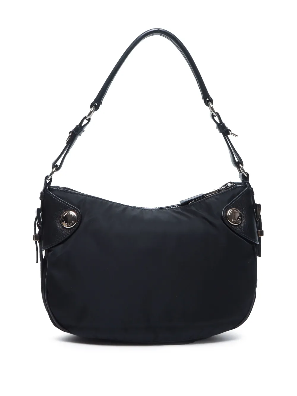 Prada Pre-Owned 2010-2020s schoudertas met triangel logo - Zwart