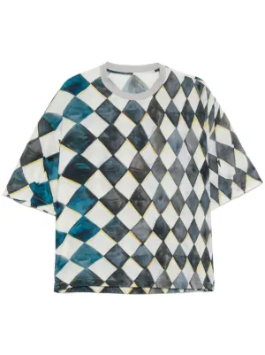 CROQUIS Patterned T-shirt | Blue | FARFETCH SG