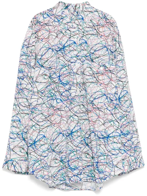 JNBY Line-printed Oversize shirt