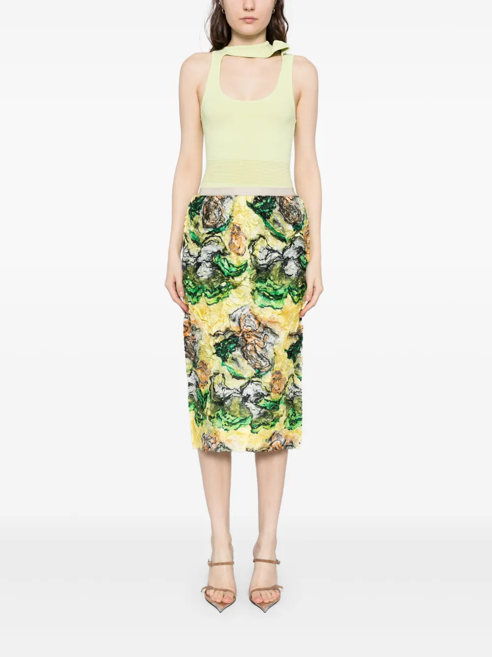 JNBY graphic-print skirt - Geel