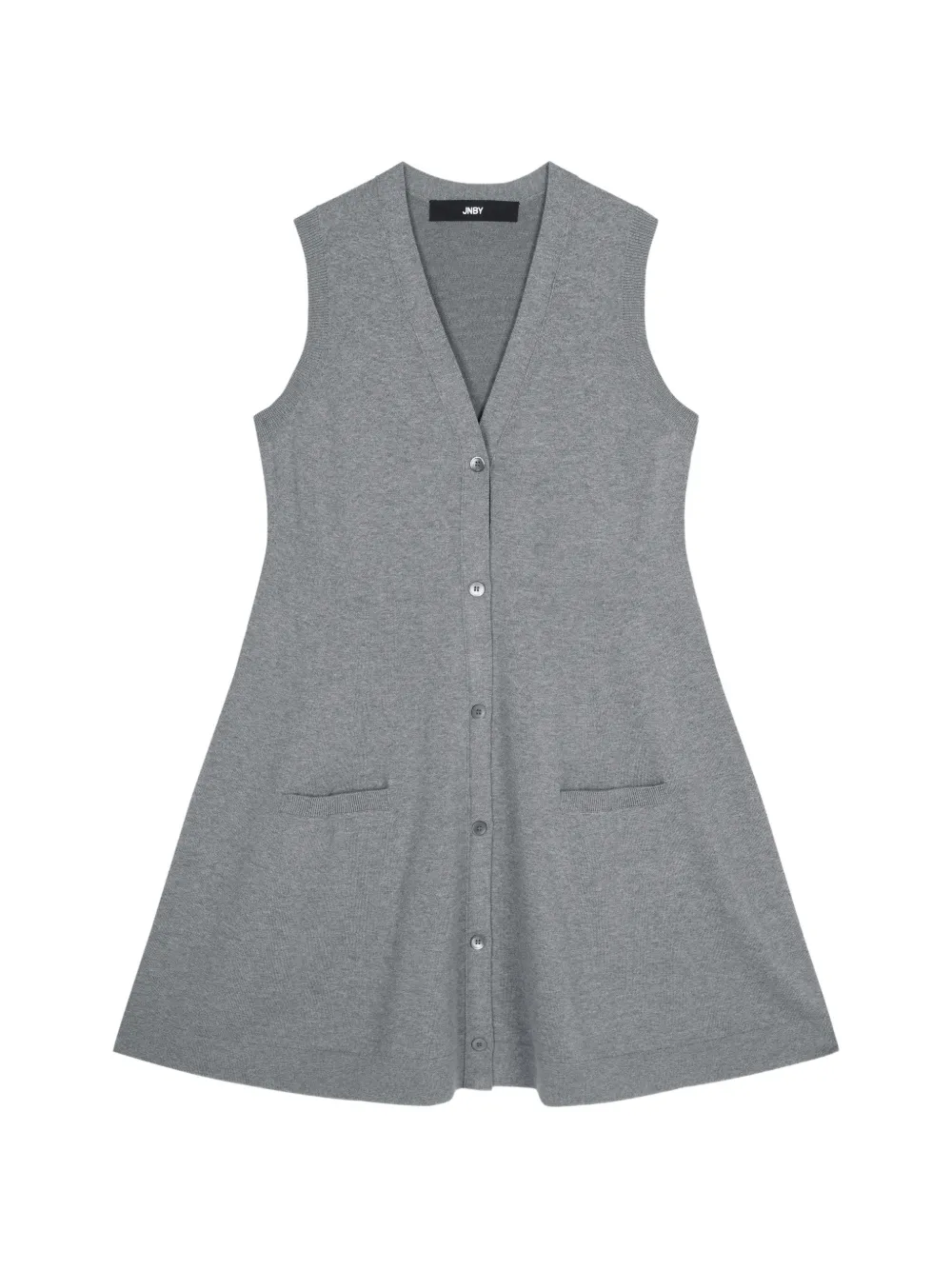 JNBY Abito smanicato con scollo a V - Grigio