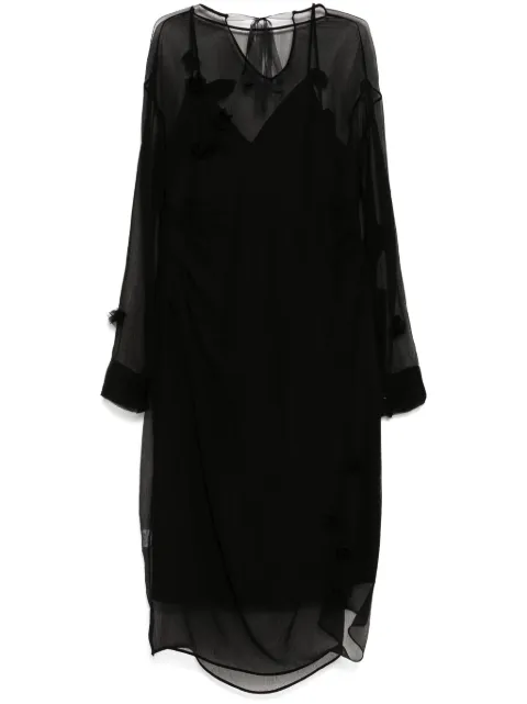 JNBY Rounded collar silk dress