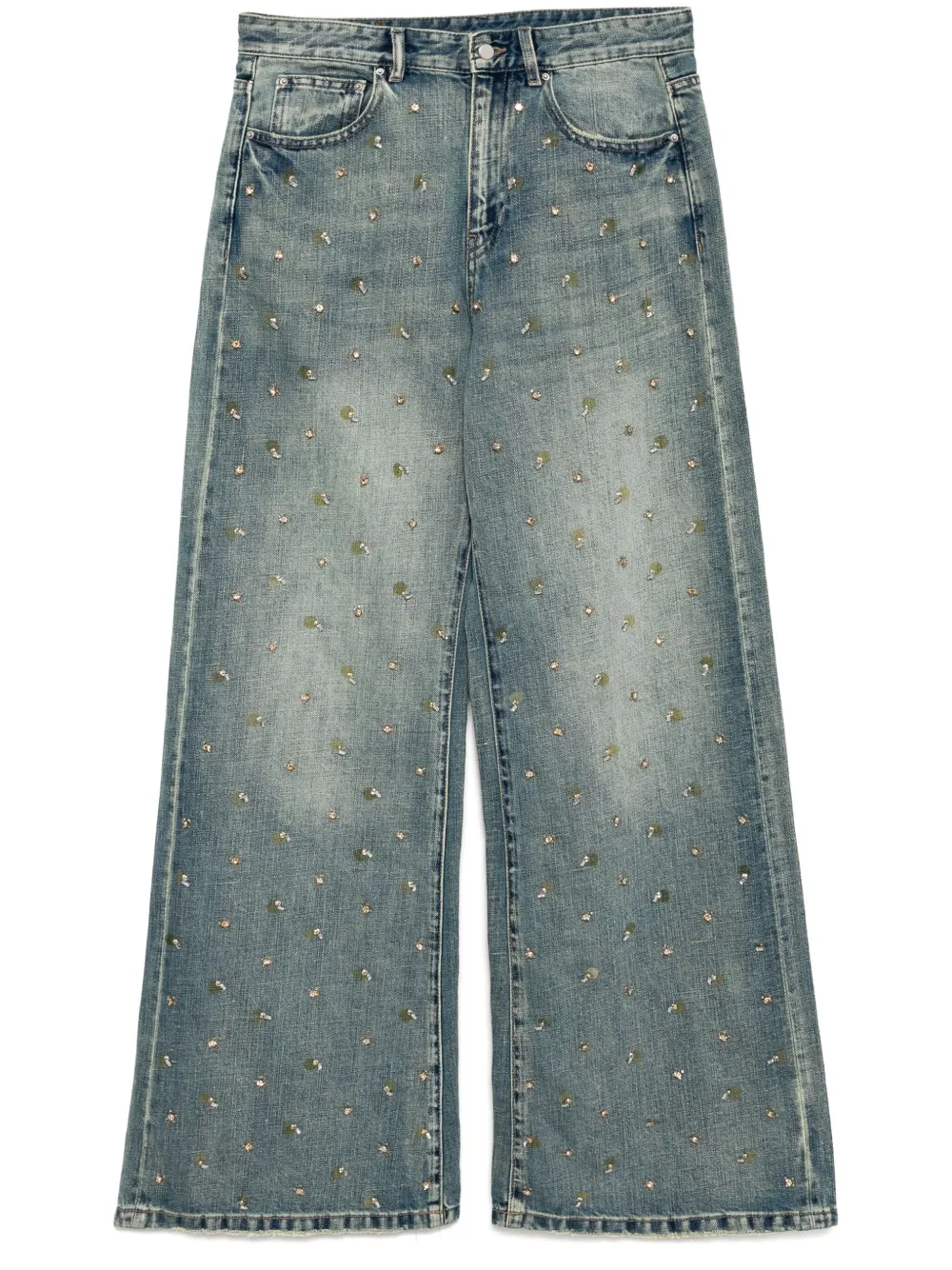 bead-embellished jeans