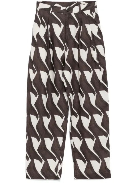 JNBY pantalones tapered con motivo estampado