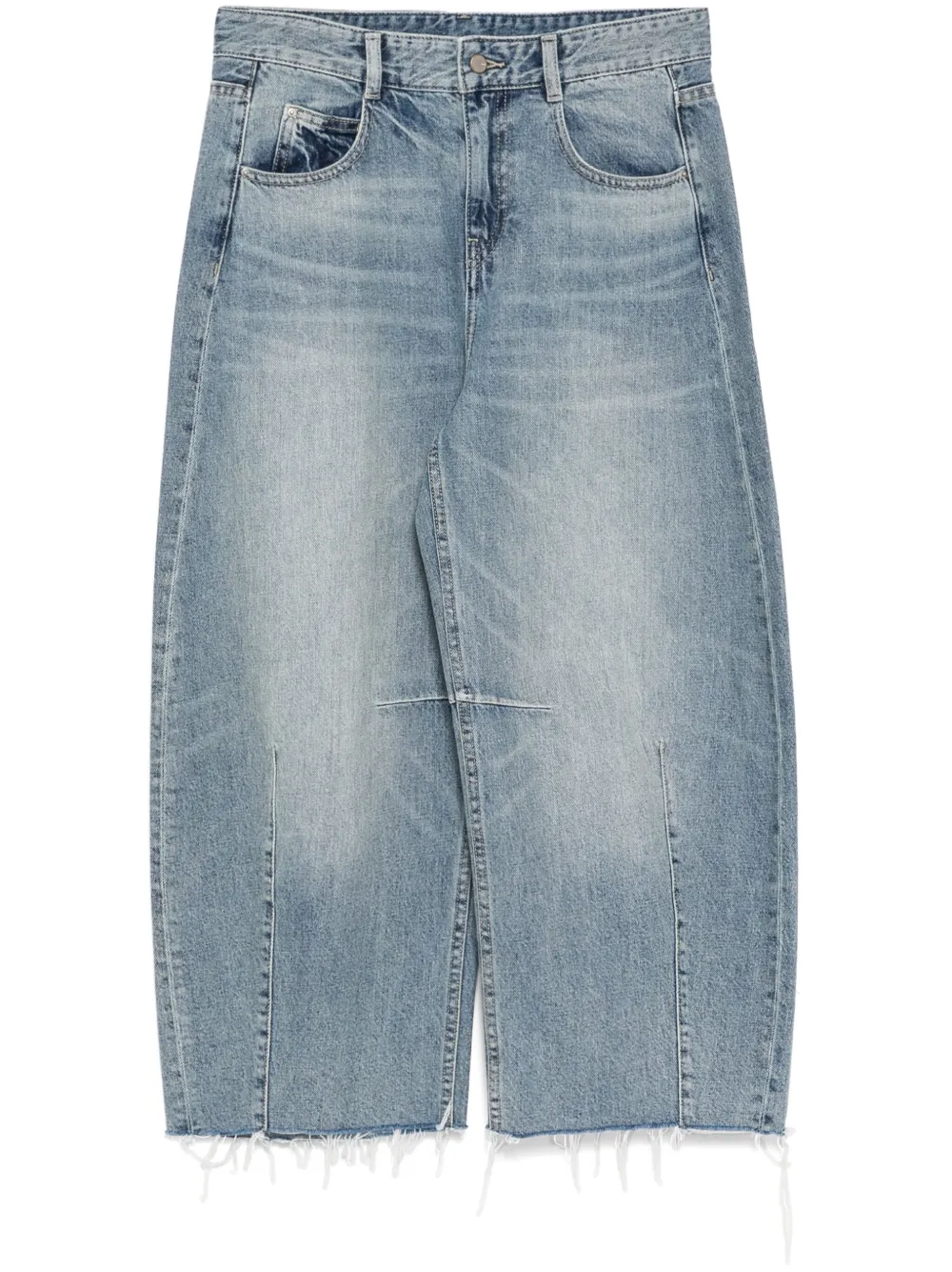 Tapered frayed edge jeans