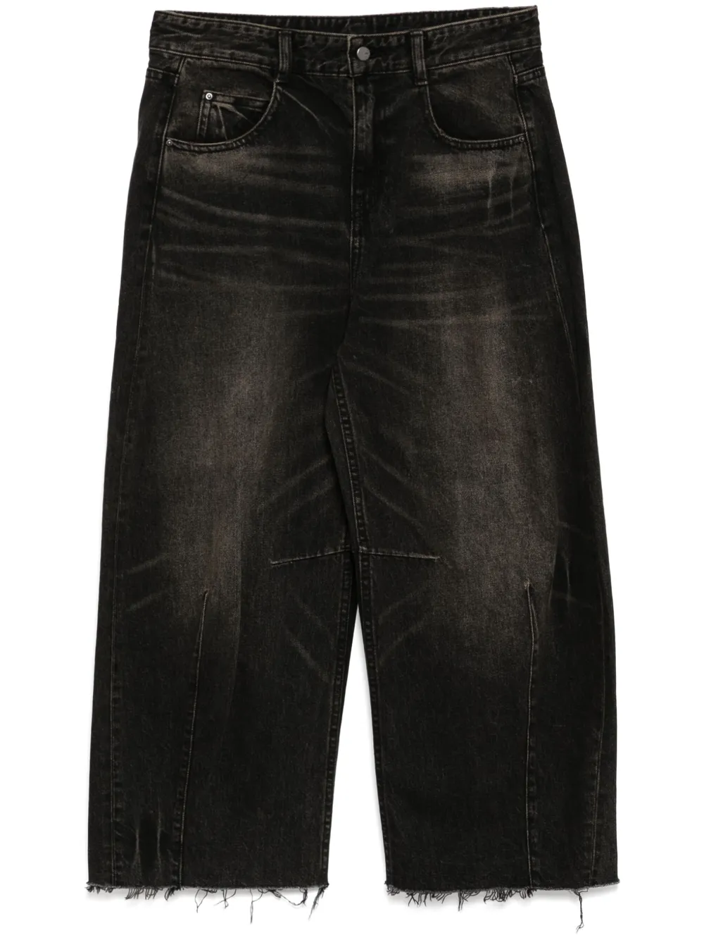 Tapered frayed edge jeans