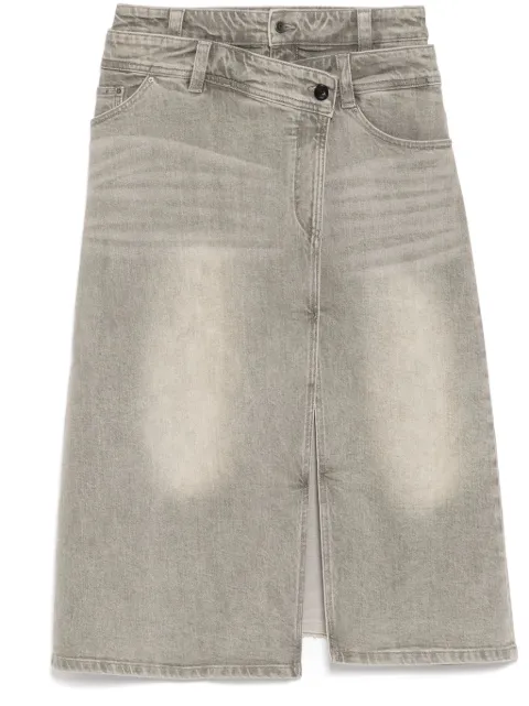 JNBY Asymmetric long waist skirt