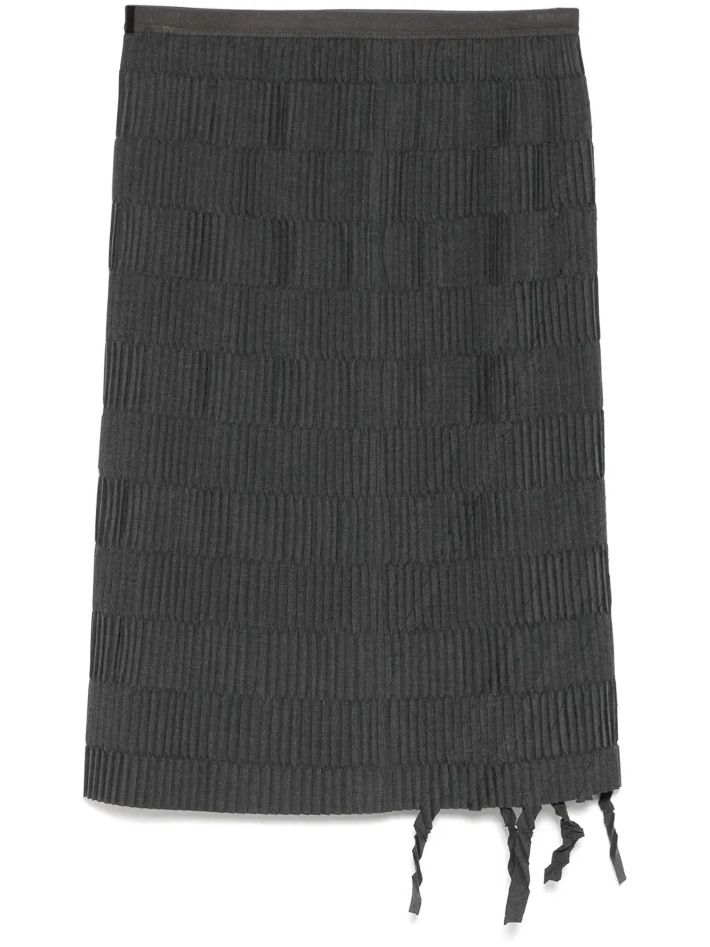 Fringe hem waist skirt