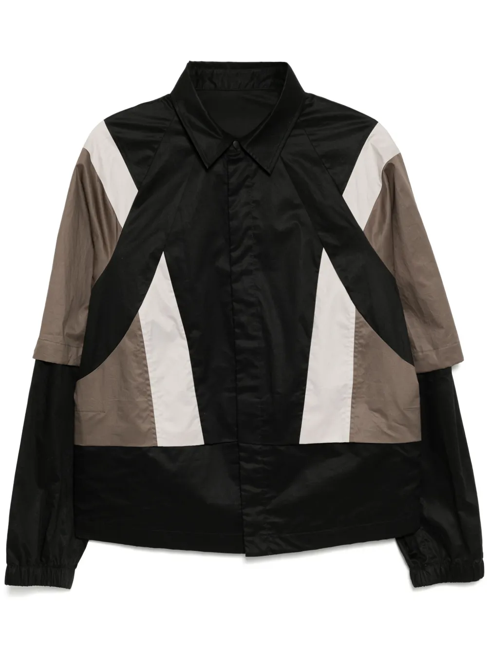 panelled shirt jacket