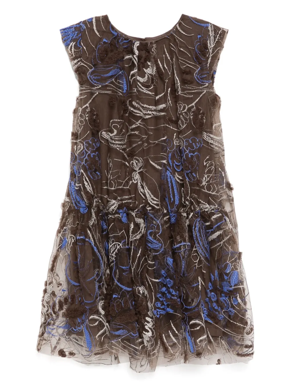 jnby by JNBY embroidered sleeveless dress | Brown | Image 1