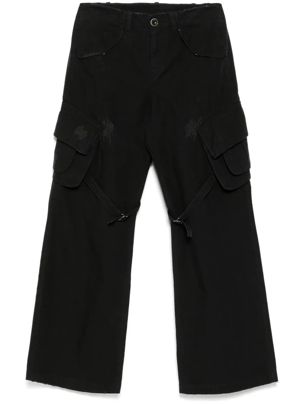 JNBY curled edge cargo trousers | Black | Image 1