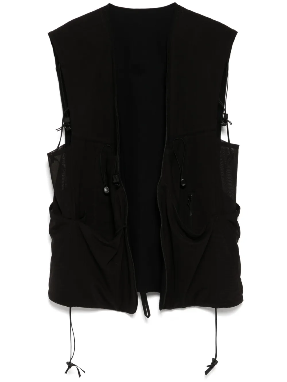 drawstring gilet