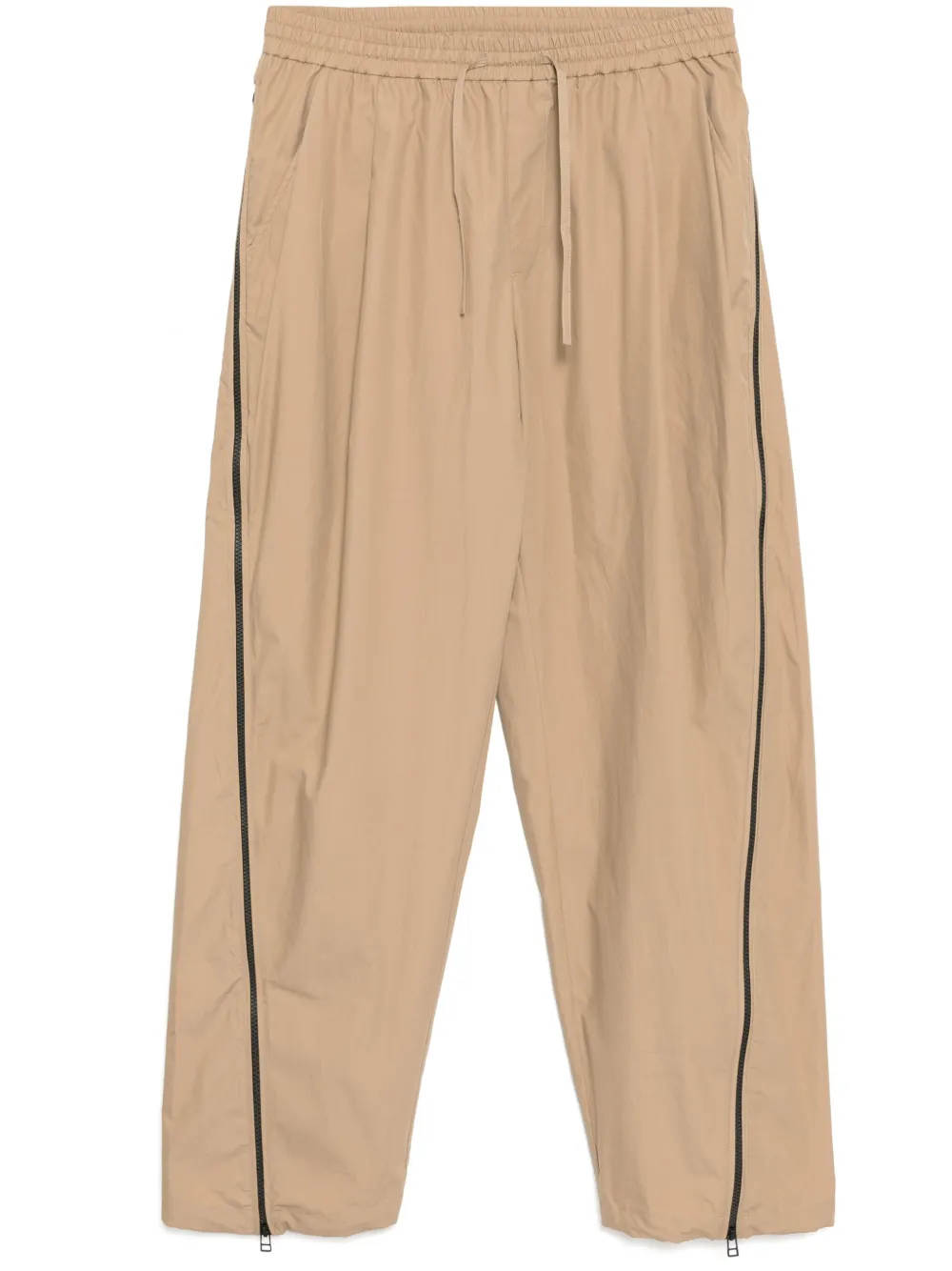 zip-detail trousers