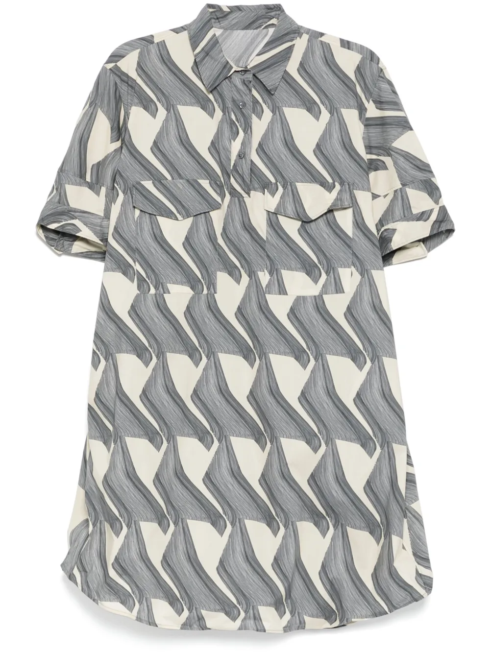 pattern-printed dress