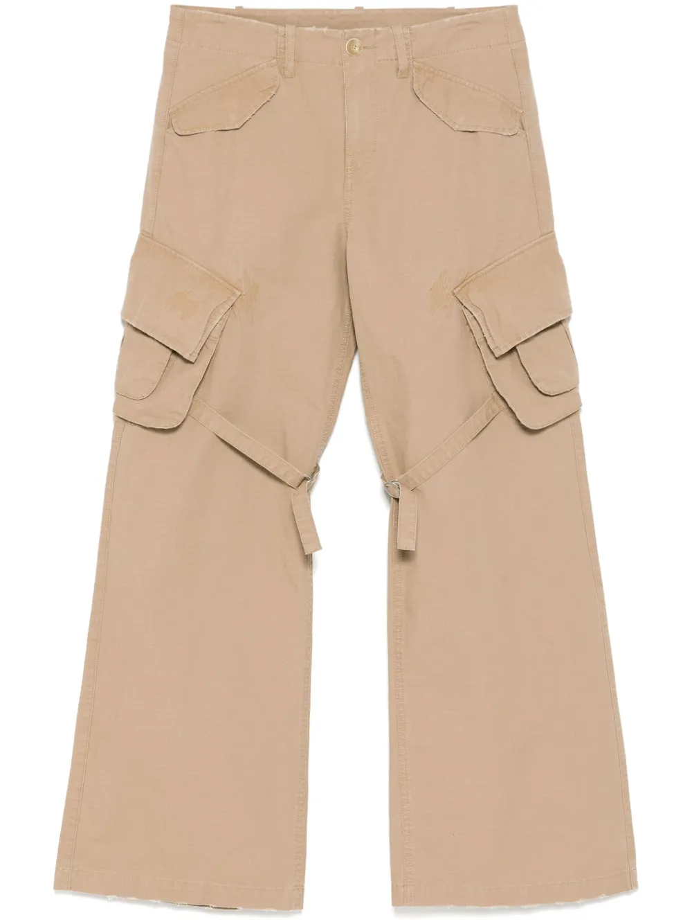 curled edge cargo trousers