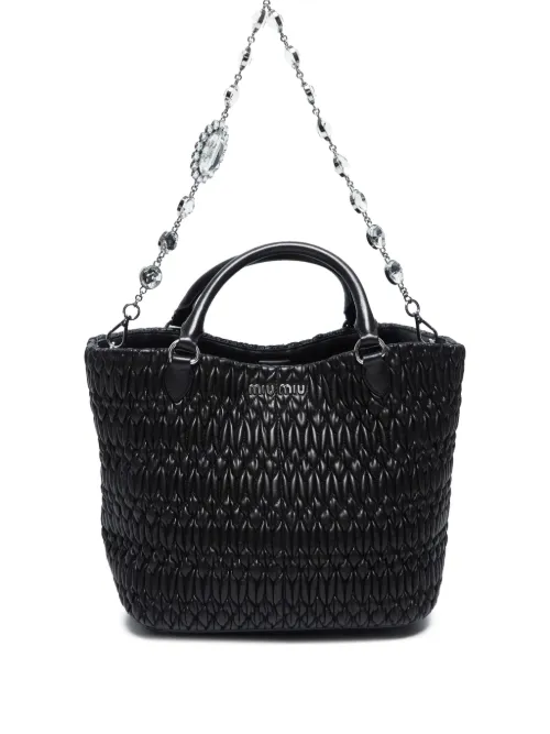 Sac à main à design matelassé (années 2010-2020) - Miu Miu Pre-Owned - Modalova