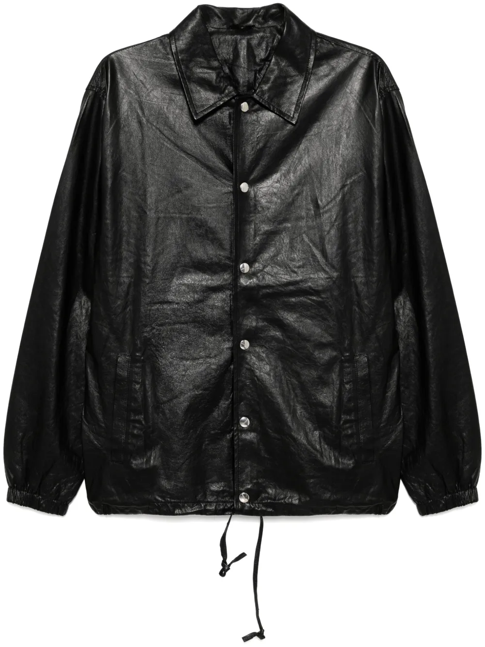 leather shirt jacket