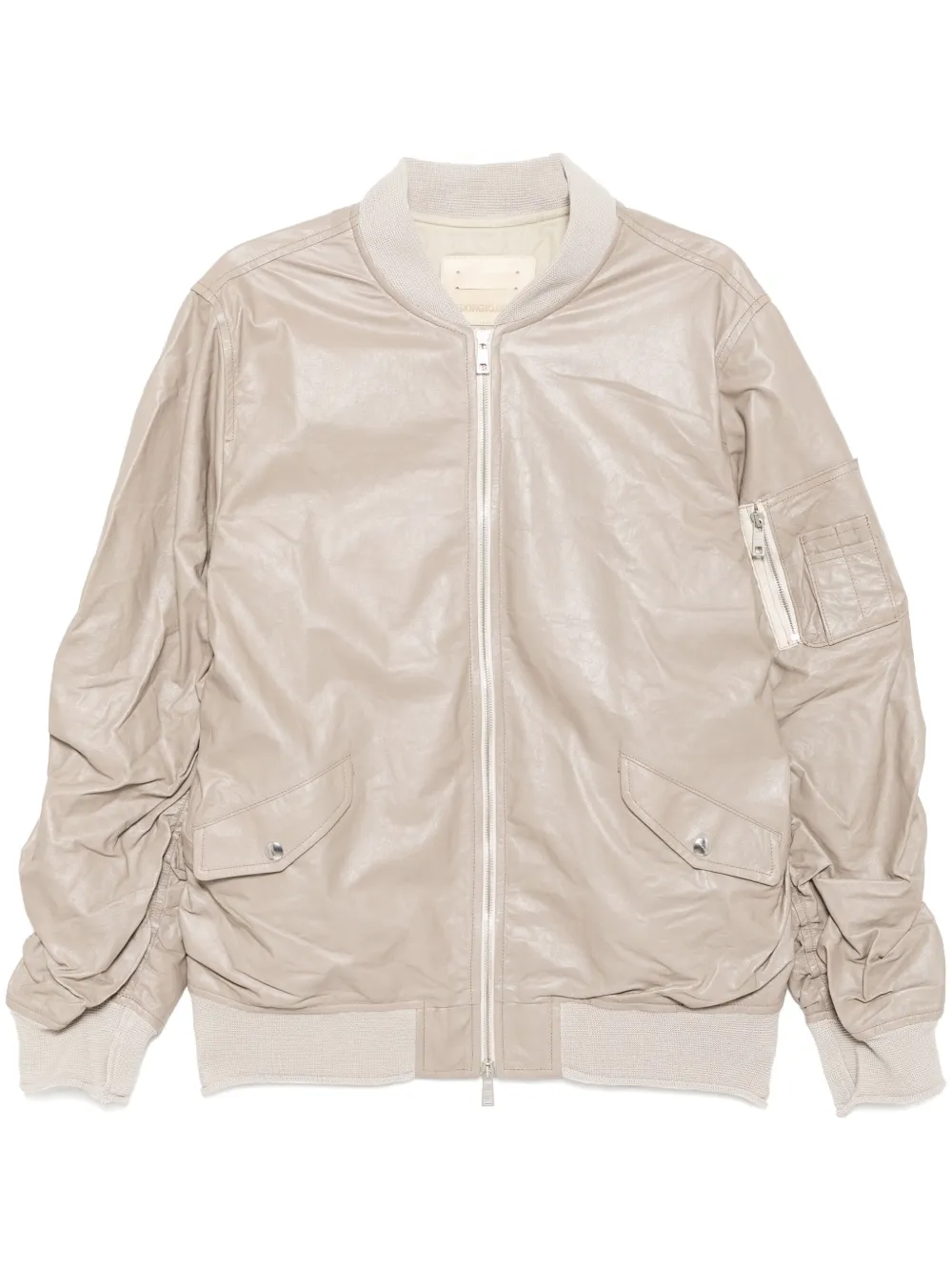 leather bomber jacket