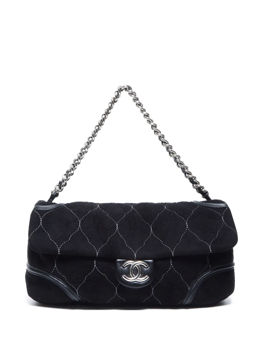 CHANEL Pre-Owned 2008-2009 suede shoulder bag - Nero
