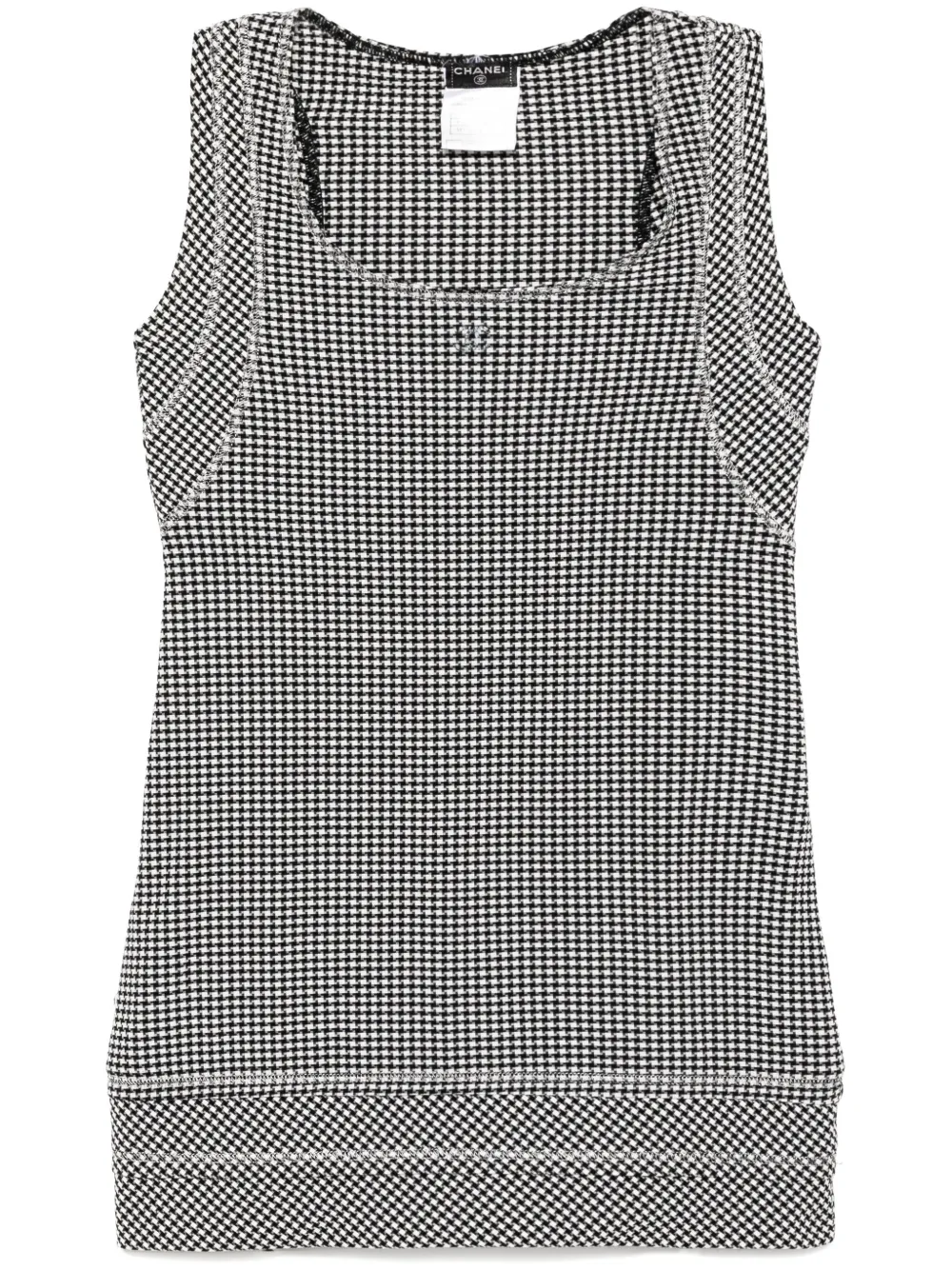 Pre-owned Chanel 2008 Sleeveless Top In Black