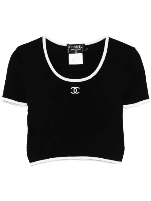 CHANEL Pre-Owned 1995 Cropped T-shirt 