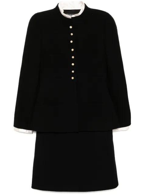 CHANEL Pre-Owned 1997 Setup Suit Collarless Jacket Skirt
