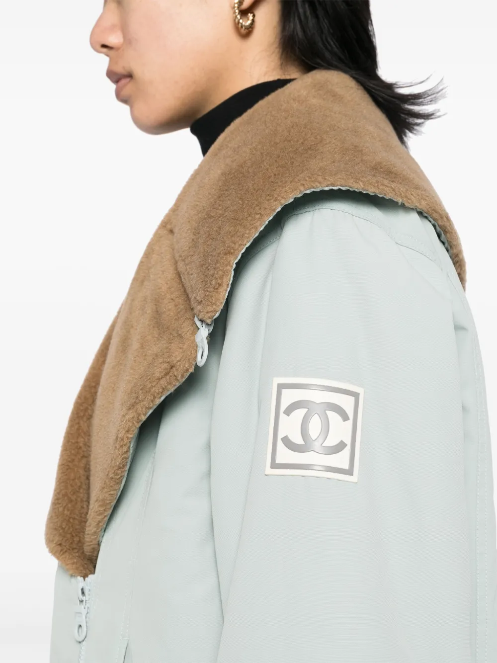 Pre-owned Chanel 1990-2000s Sport Line Zip Up Jacket In Blue