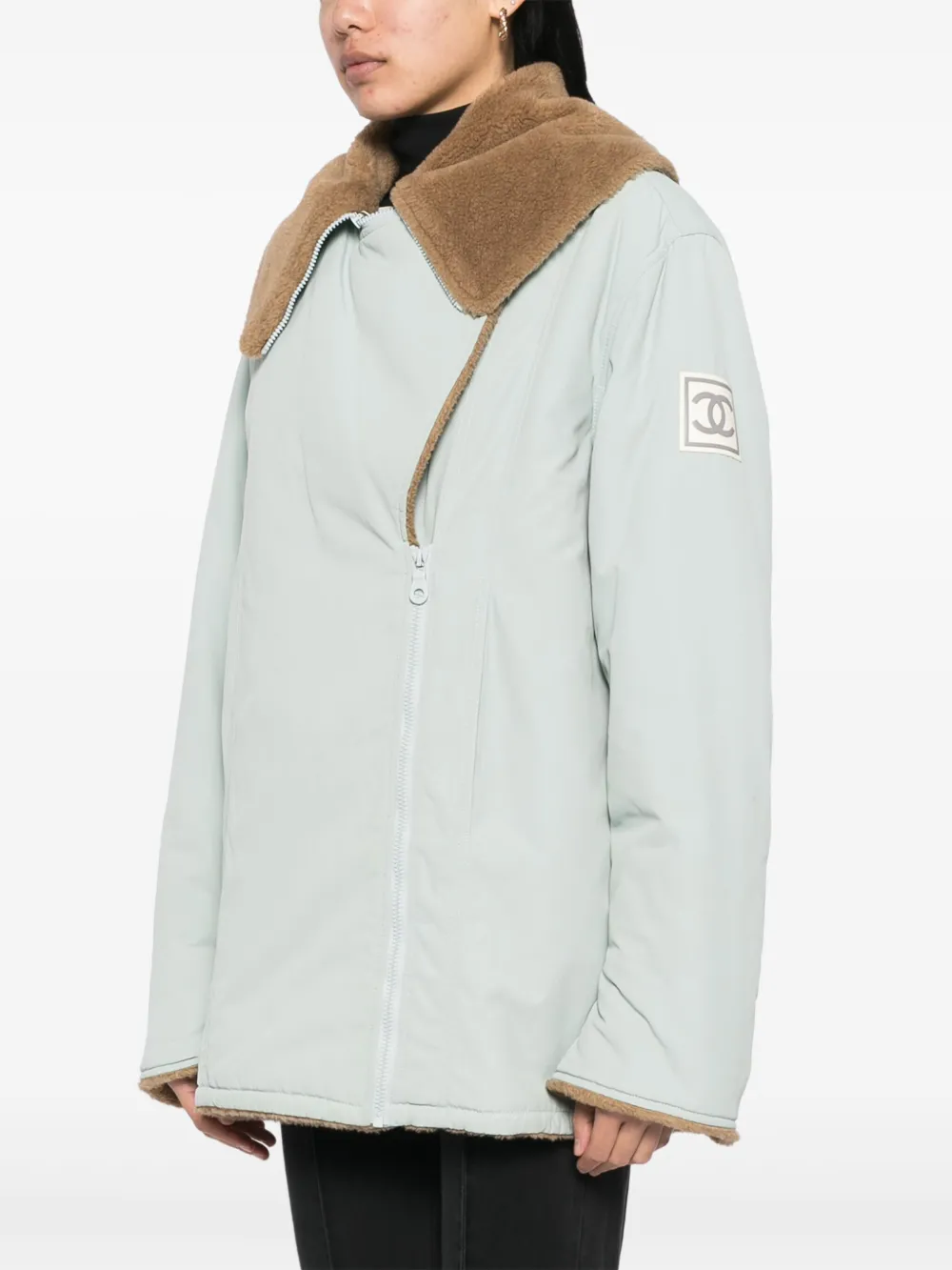 Pre-owned Chanel 1990-2000s Sport Line Zip Up Jacket In Blue