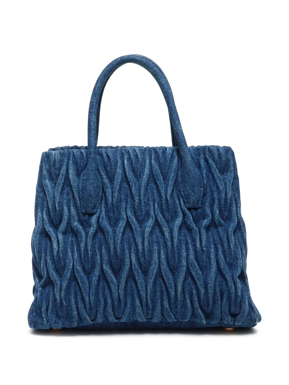 Miu Miu Pre-Owned 2000s matelassé denim shopper - Blauw