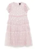 NEEDLE & THREAD KIDS floral-embroidered dress - Pink