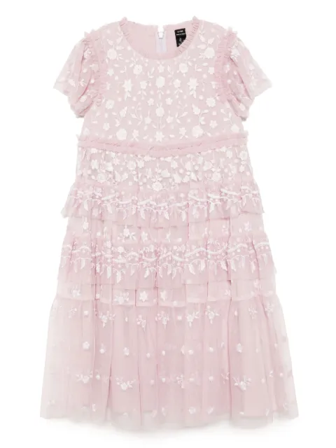 NEEDLE & THREAD KIDS floral-embroidered dress