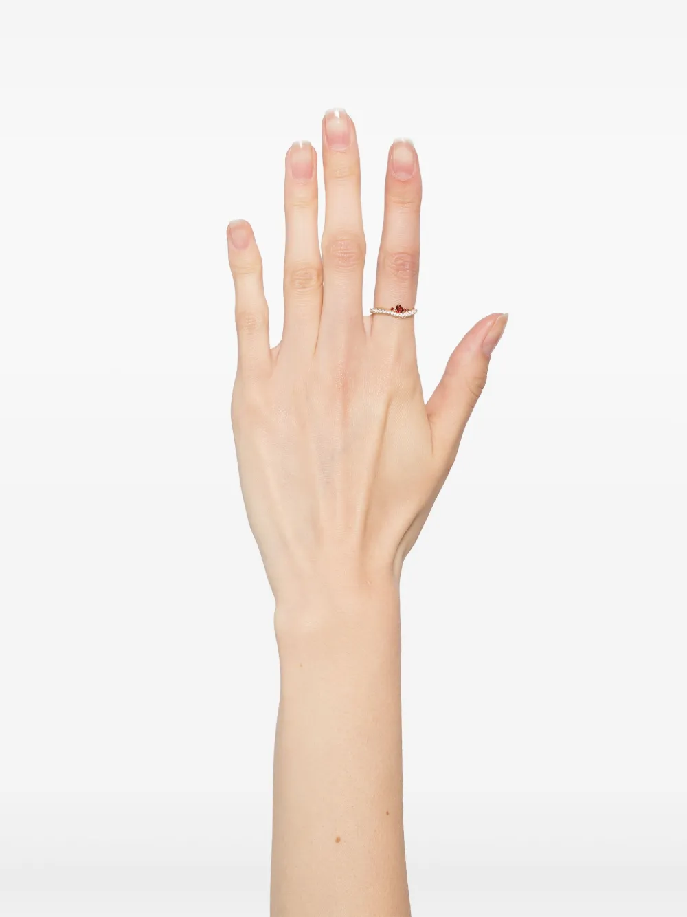 Astrid & Miyu Granaat Serpent Wave ring - Goud